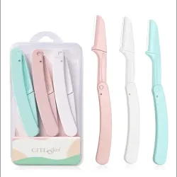 Portable Eyebrow And Facial Hair Razor Set (3 pcs)